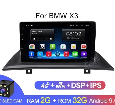 Магнитола Android 2G-32G BMW X3 E83 2004-2012 Магнитола Android 2G-32G BMW X3 E83 2004-2012